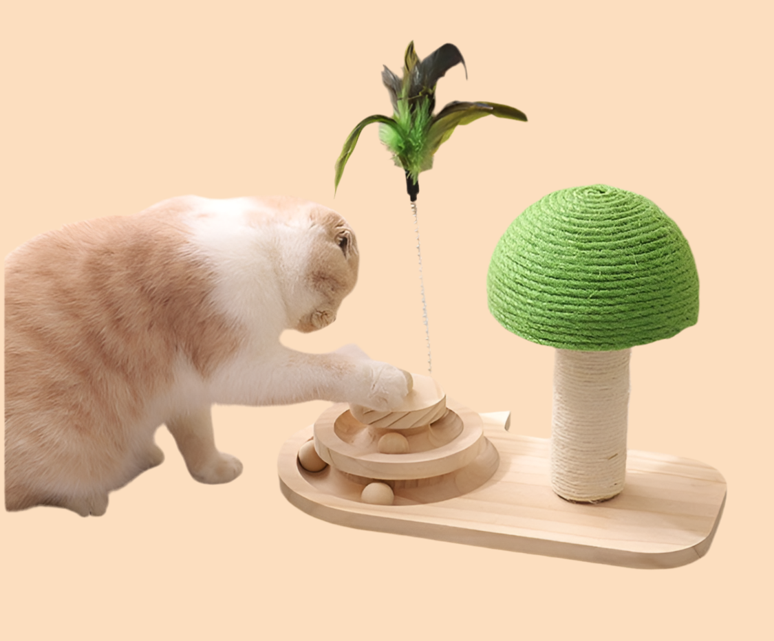 Cat Scratching Post with Sisal Balls