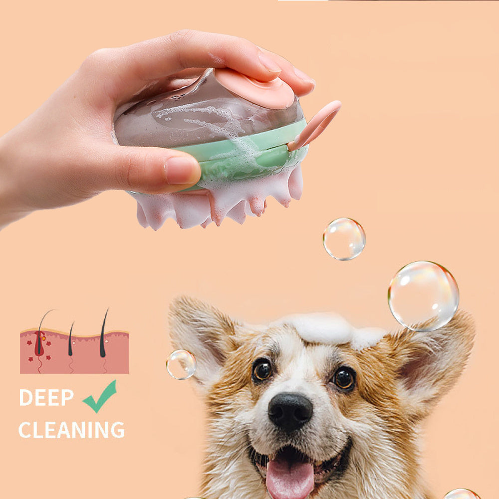 2-in-1 Pet Bathing & Grooming Brush